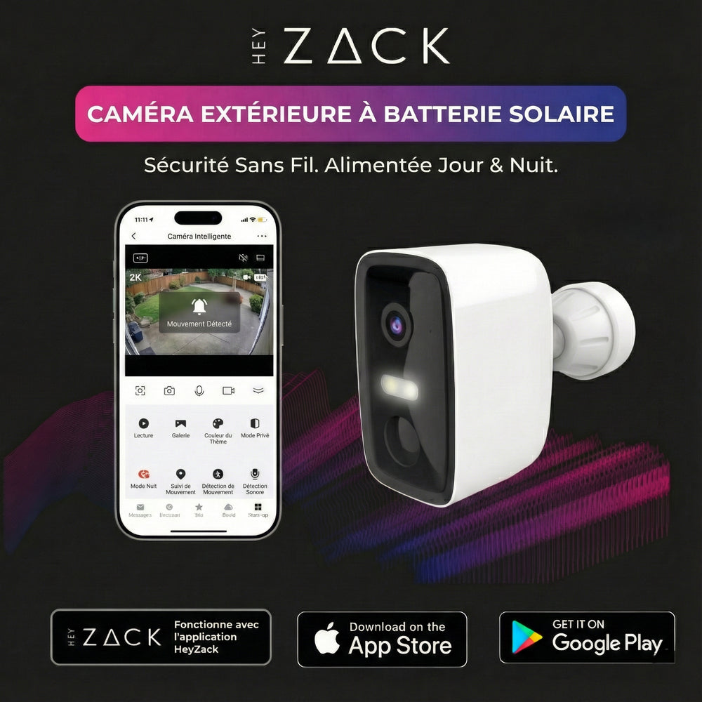 Caméra extérieure avec batterie, solaire et lumière (non incluse 6w solaire 6$) en kit pro