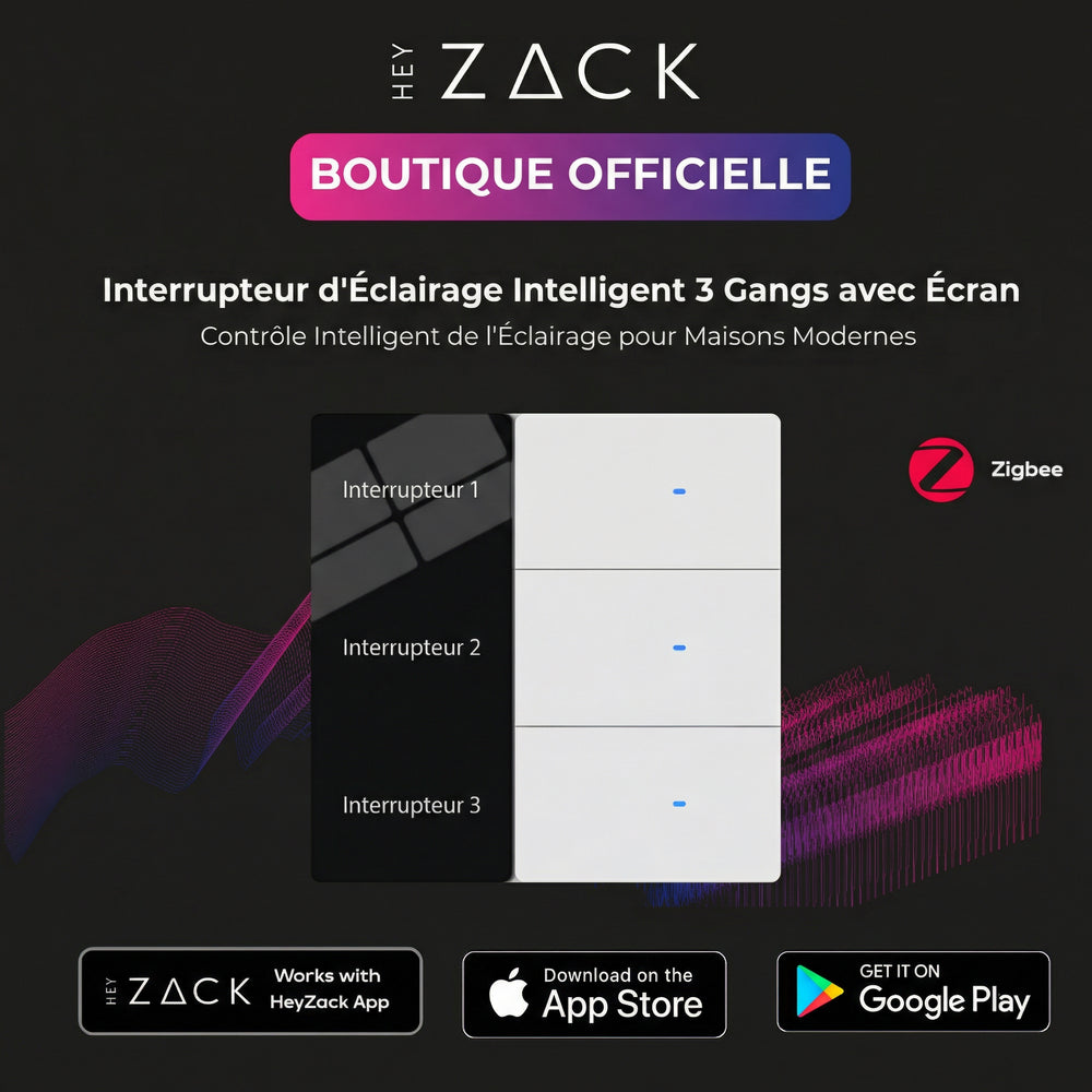 Interrupteur d'éclairage d'affichage à 3 gangs