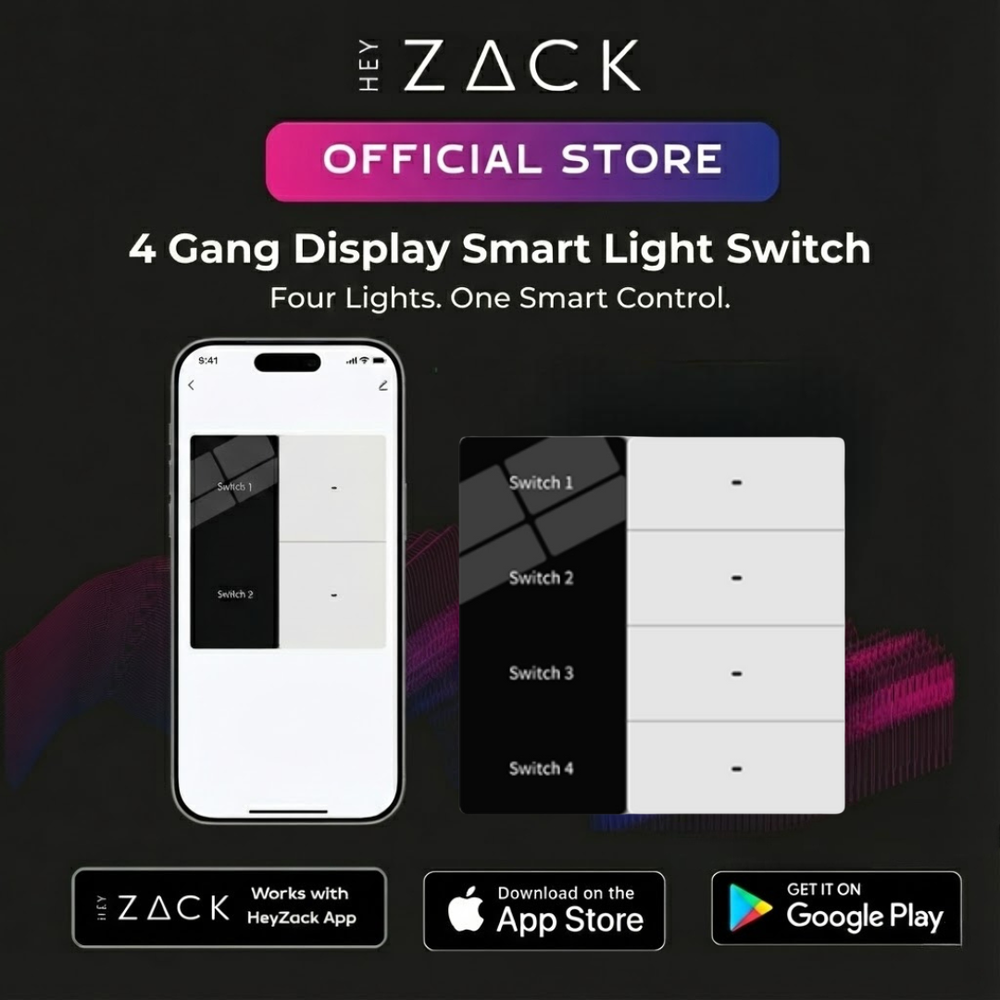 4 Gang Display Light switch