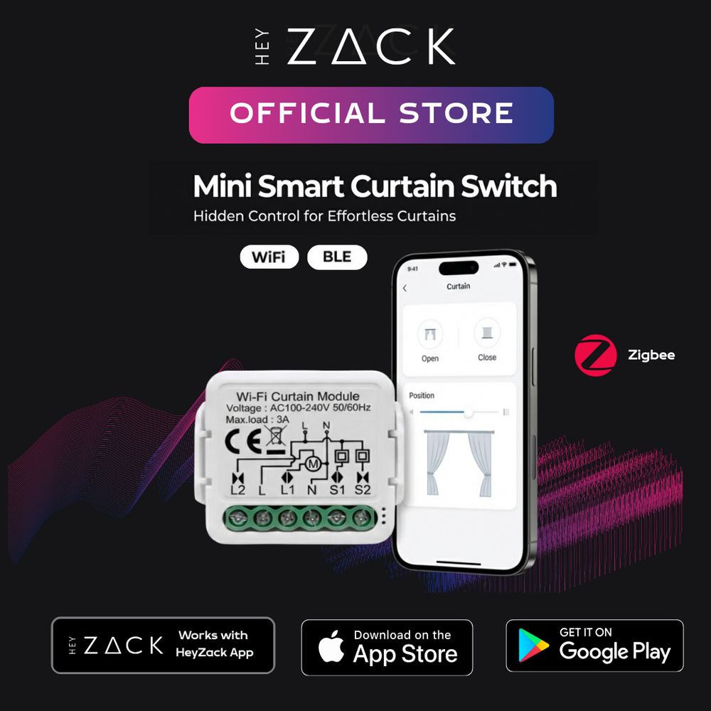 WiFi+BLE Mini Curtain Switch (1CH)