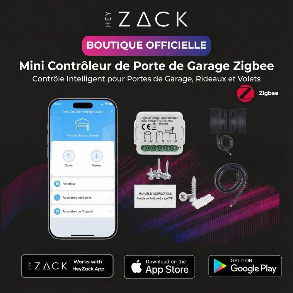 Mini contrôleur de porte de garage Zigbee