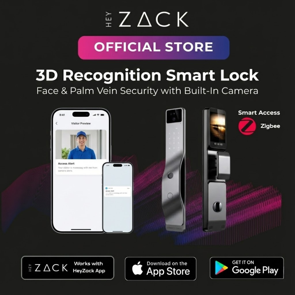3D recognition smart lock (Face recognition+ palm vein recognition +Security camera)
