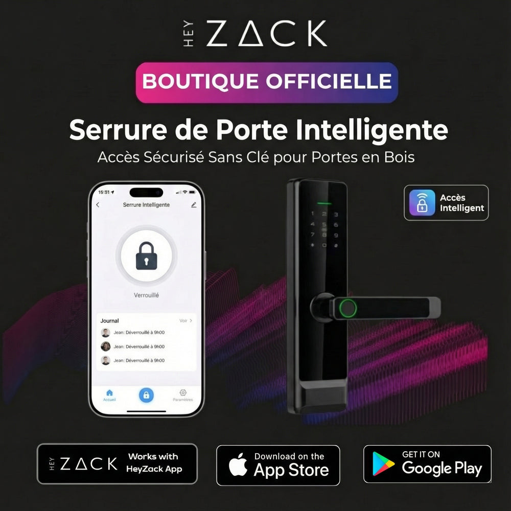 Serrure de porte intelligente pour porte en bois