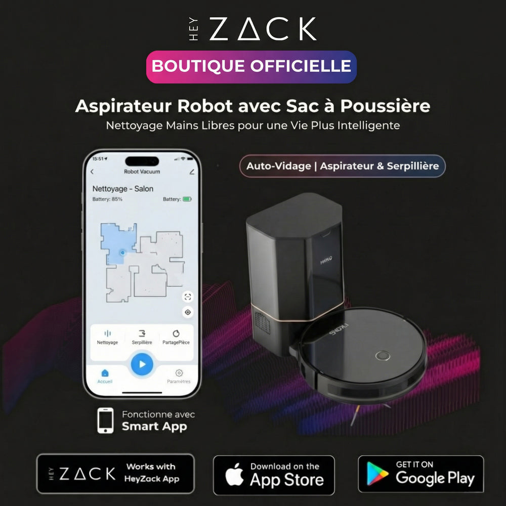 Aspirateur robot avec sac à poussière et station de collecte