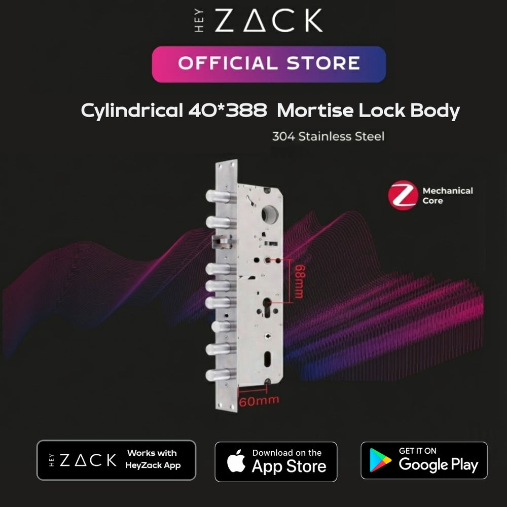 Cylindrical 40*388 Mortise (Full 304 Stainless Steel)