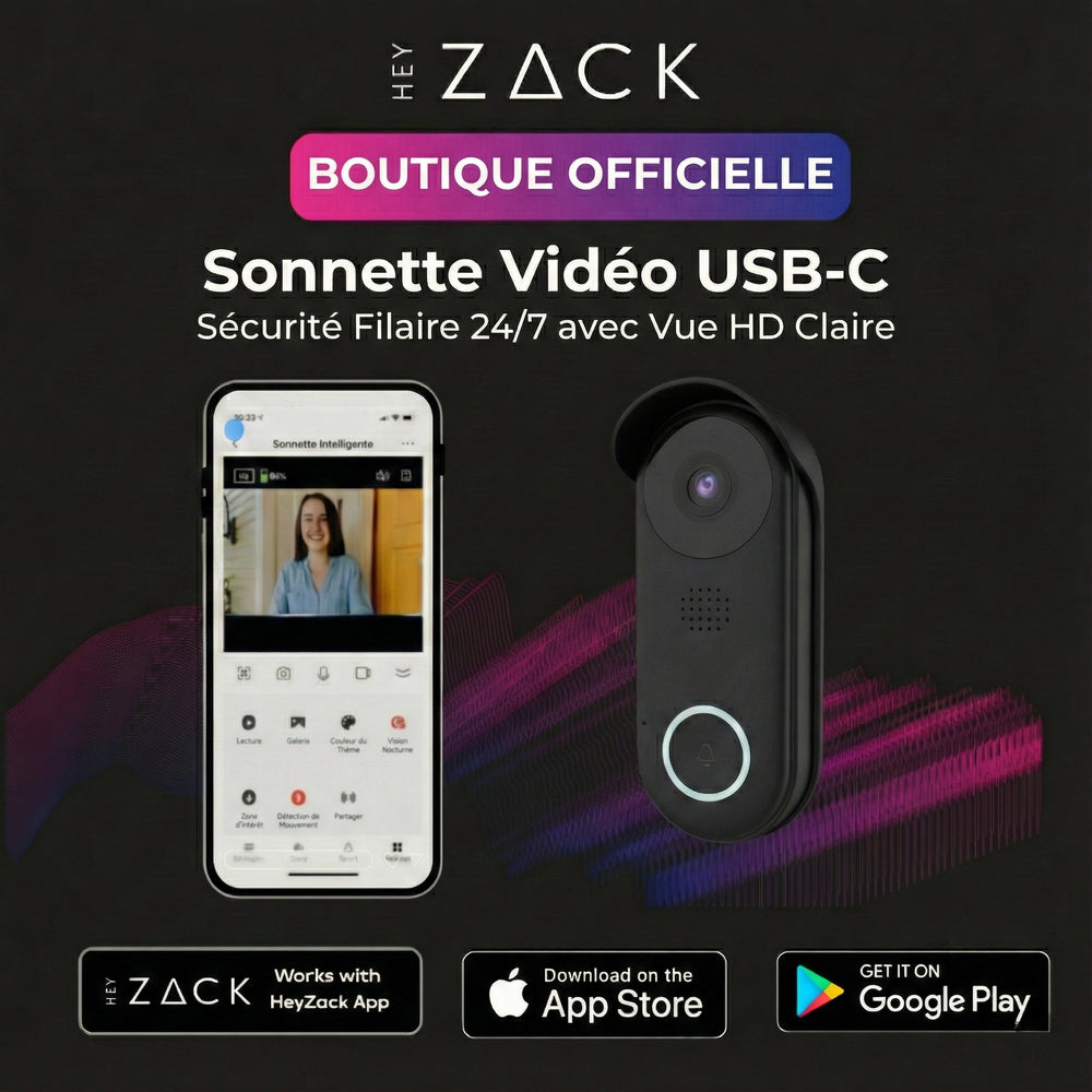 Sonnette vidéo alimentée par USB (USB-C)
