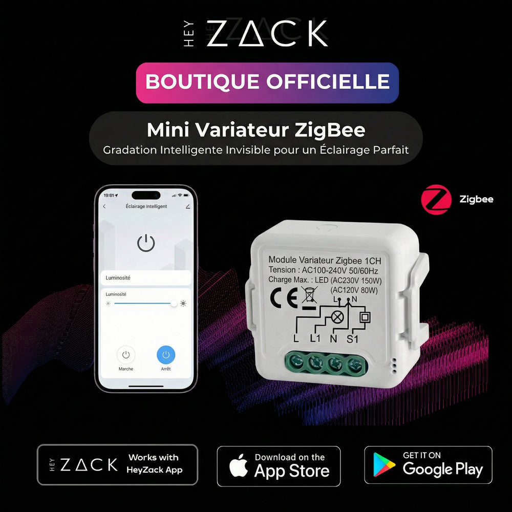 Mini variateur ZigBee fil N&L 1 canal