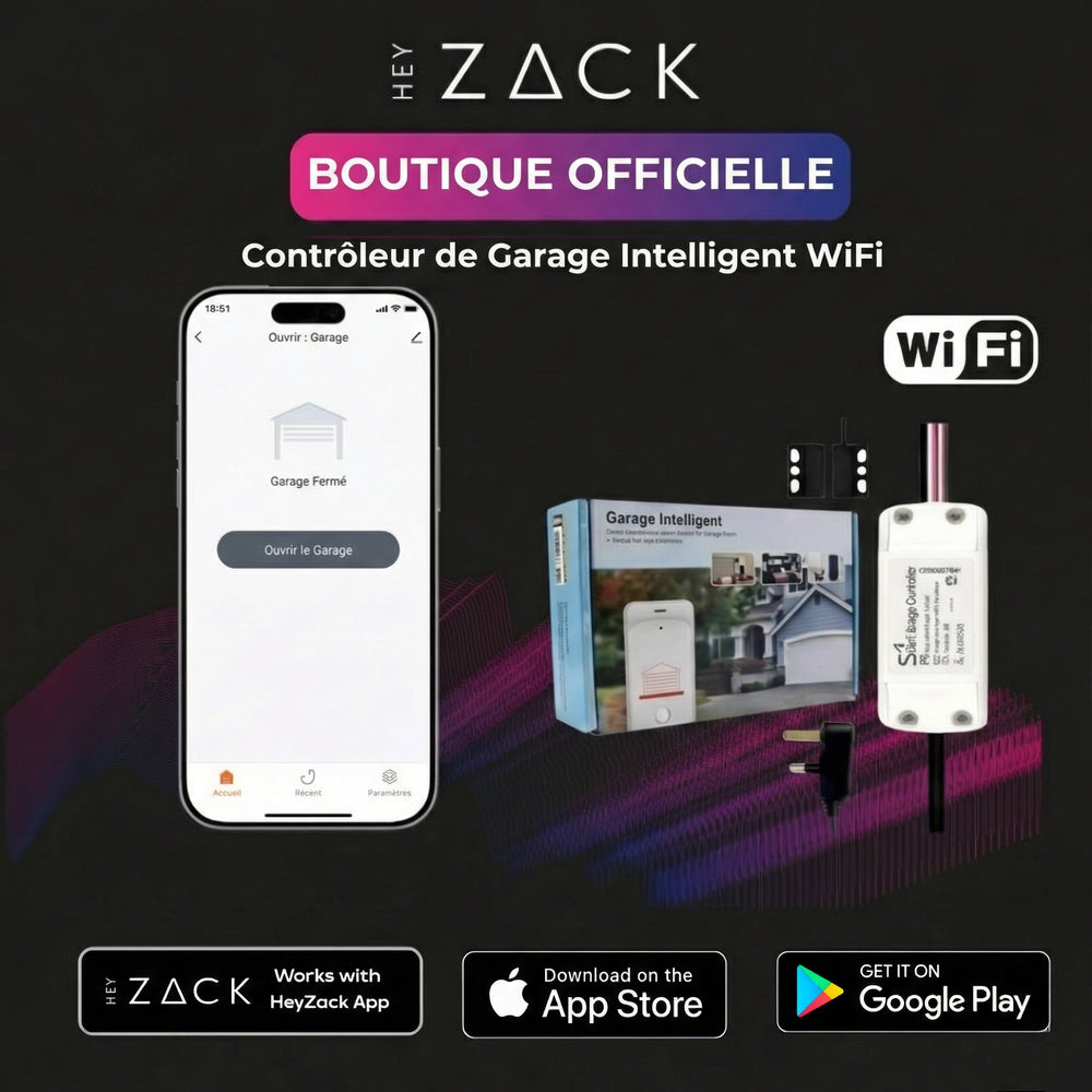 Contrôleur de garage intelligent WIFI (portes de garage à moteur à contact sec)
