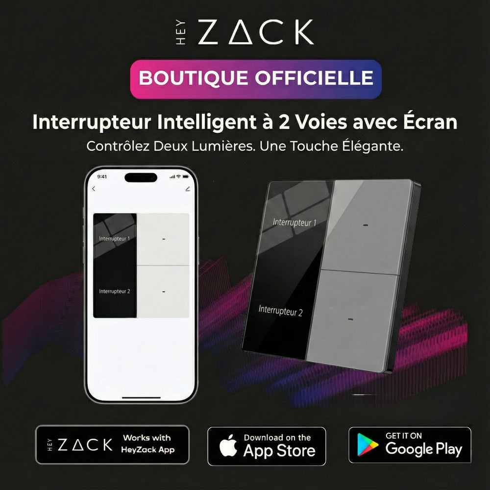 Interrupteur d'éclairage d'affichage à 2 gangs