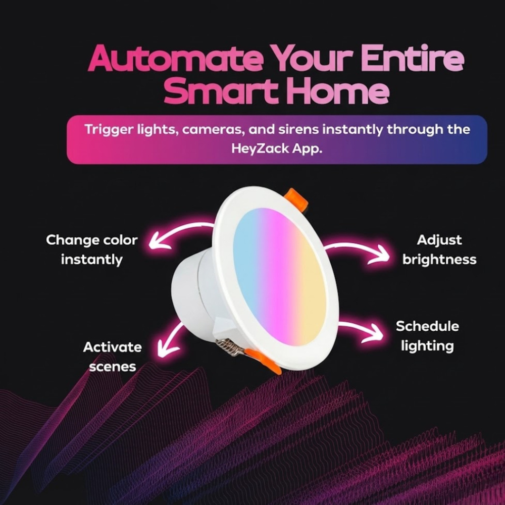 Smart dimmable downlight (RGB)