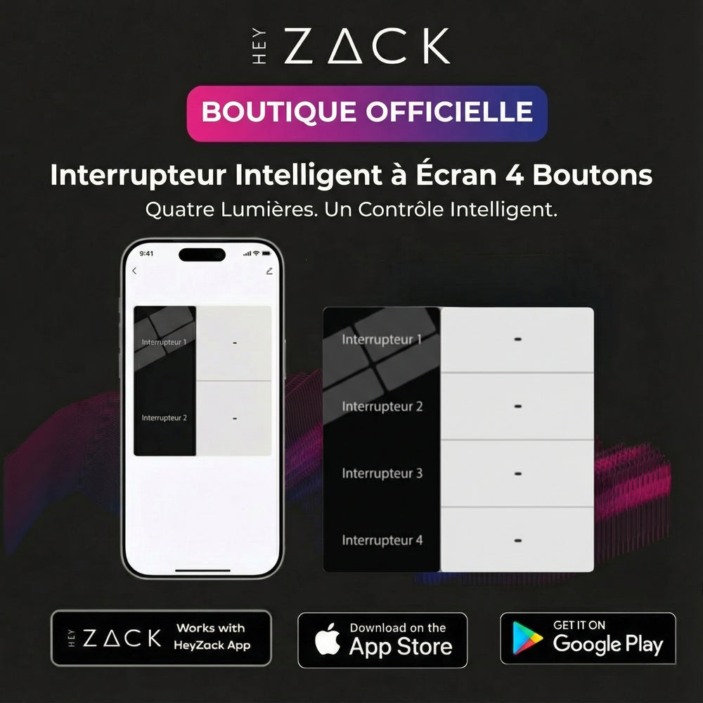 Interrupteur d'éclairage d'affichage à 4 gangs