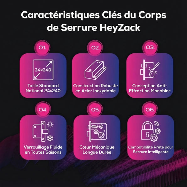 Corps de serrure 24*240