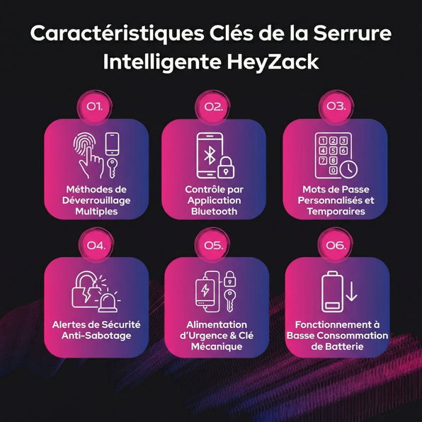 Serrure de porte intelligente avec fonction Bluetooth