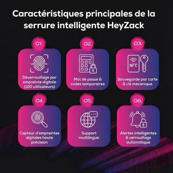 Serrure de porte intelligente pour porte en bois