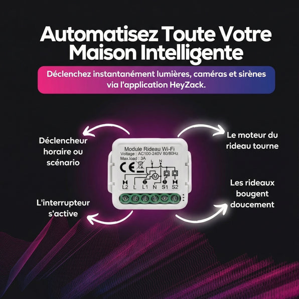 Mini interrupteur à rideau WiFi + BLE (1 canal)