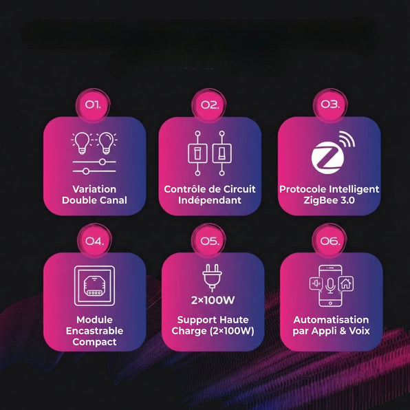 Mini variateur ZigBee fil N&amp;L 2 canaux