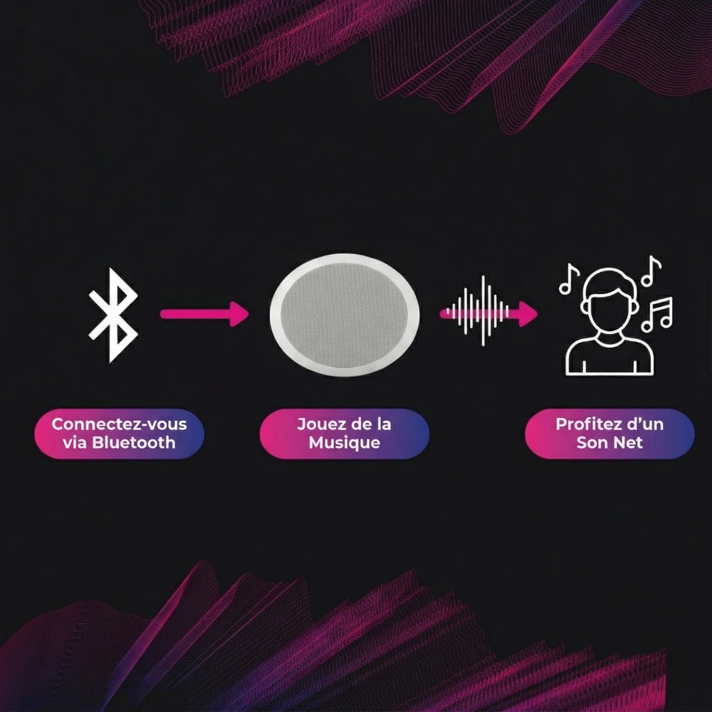 Enceintes de plafond Bluetooth (esclaves)
