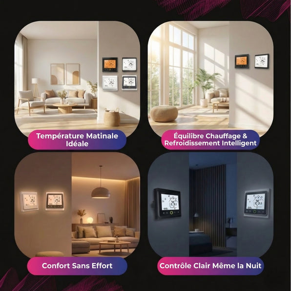 Thermostat d'ambiance pour ventilo-convecteur, quatre tuyaux